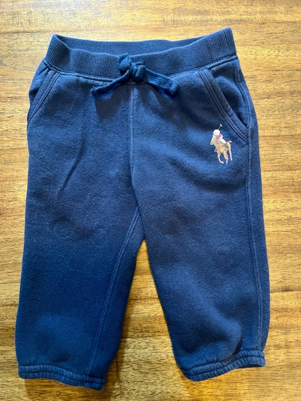 Ralph Lauren Navy Kids Sweatpants with Pony Embroidery